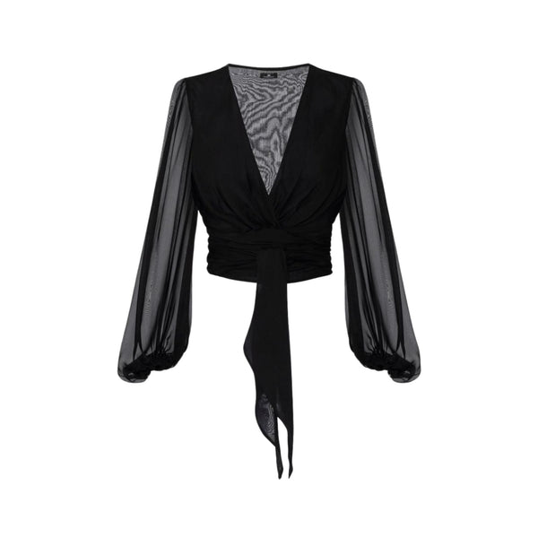 ELISABETTA FRANCHI Camicia elegante Camicia Donna trasparente Nero - Francavilla Moda